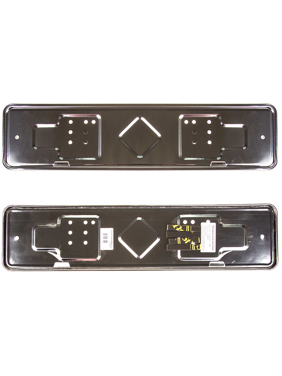 Рамка для номера металл под болт нерж. сталь без надписи  SKYWAY+противошумные полоски 1шт - отзывы покупателей на Мегамаркет |  600001365945