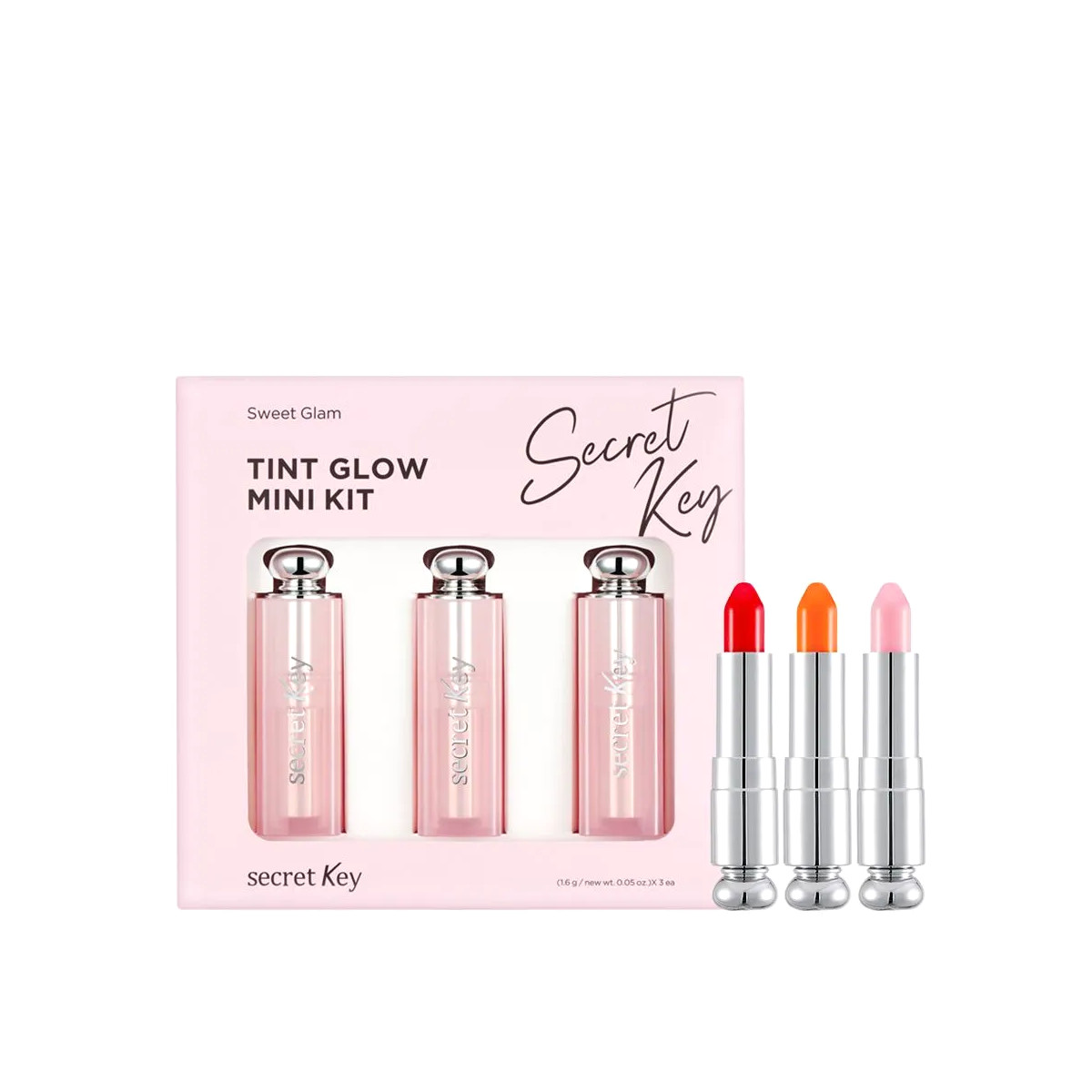 Набор тинтов для губ Secret Key Sweet Glam Tint Glow Mini Kit розовый  апельсиновый ягодный - отзывы покупателей на Мегамаркет | тинты для губ