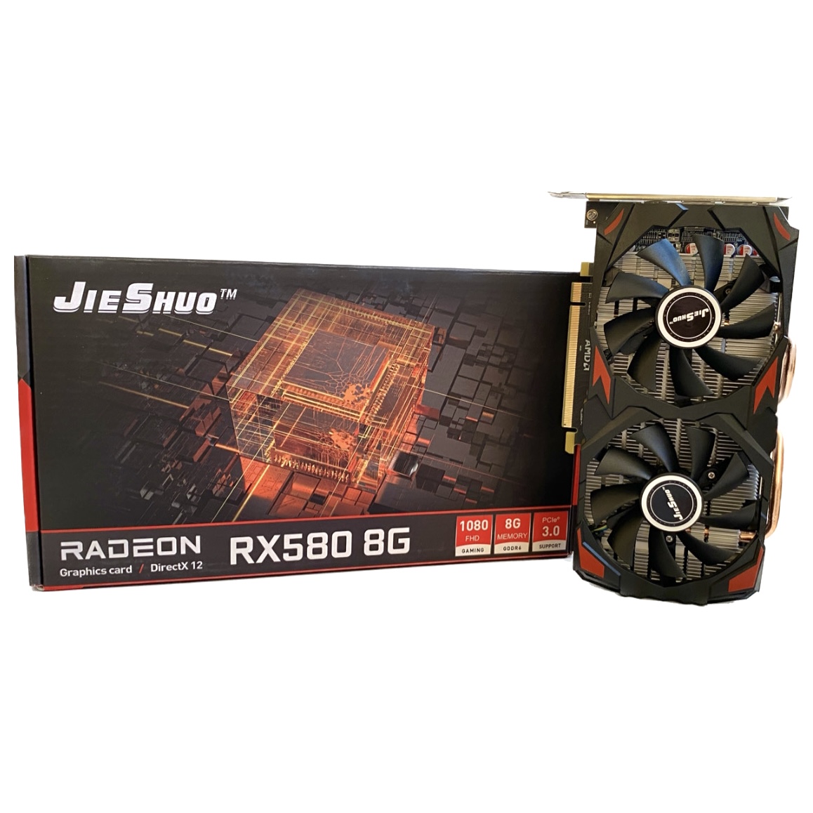 Видеокарта Jieshuo Radeon RX 580 8 ГБ RX580 2048SP 8GB – купить в Москве,  цены в интернет-магазинах на Мегамаркет