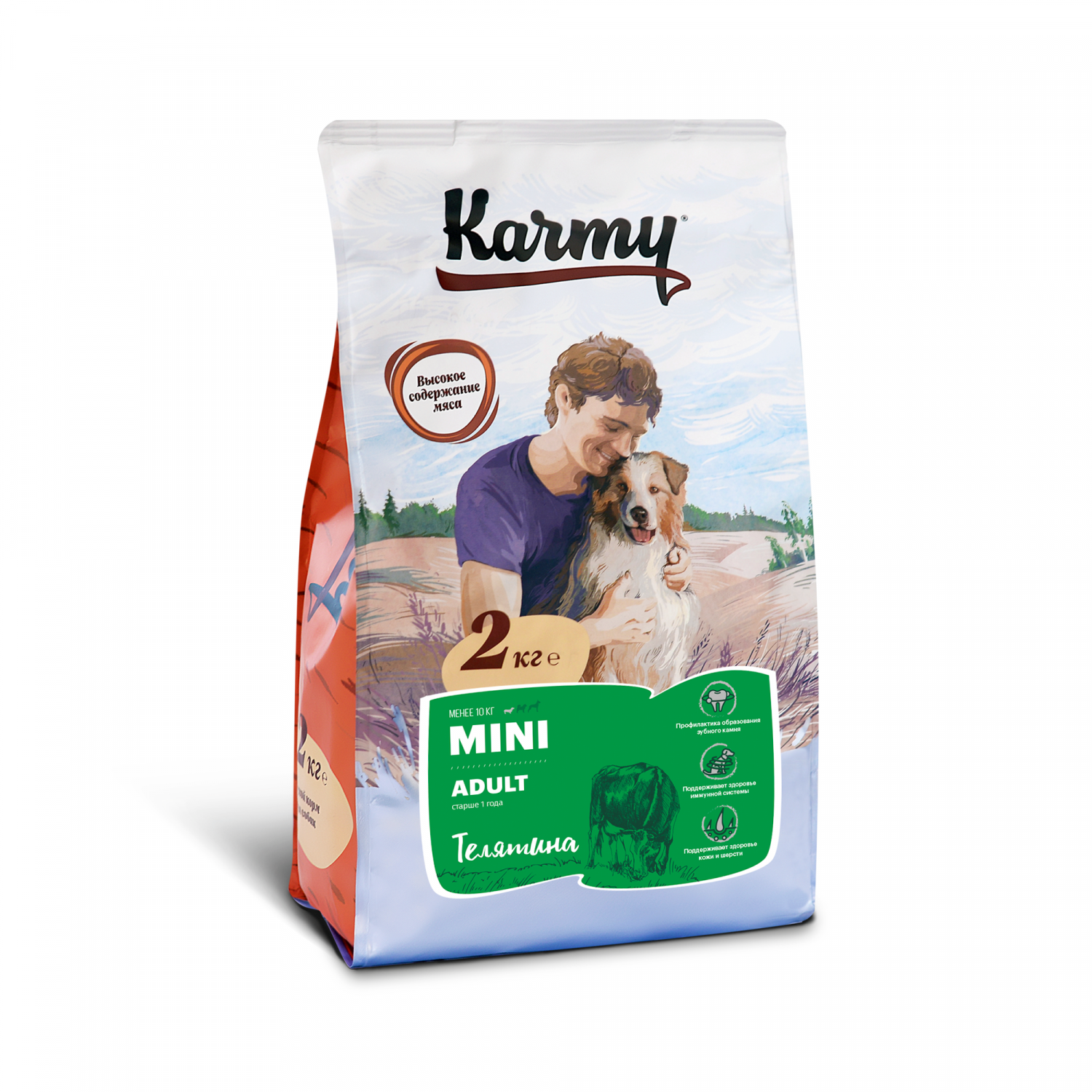 Сухой корм для собак Karmy Mini Adult, для мелких пород, телятина, 2кг -  отзывы покупателей на маркетплейсе Мегамаркет | Артикул товара:600000137647