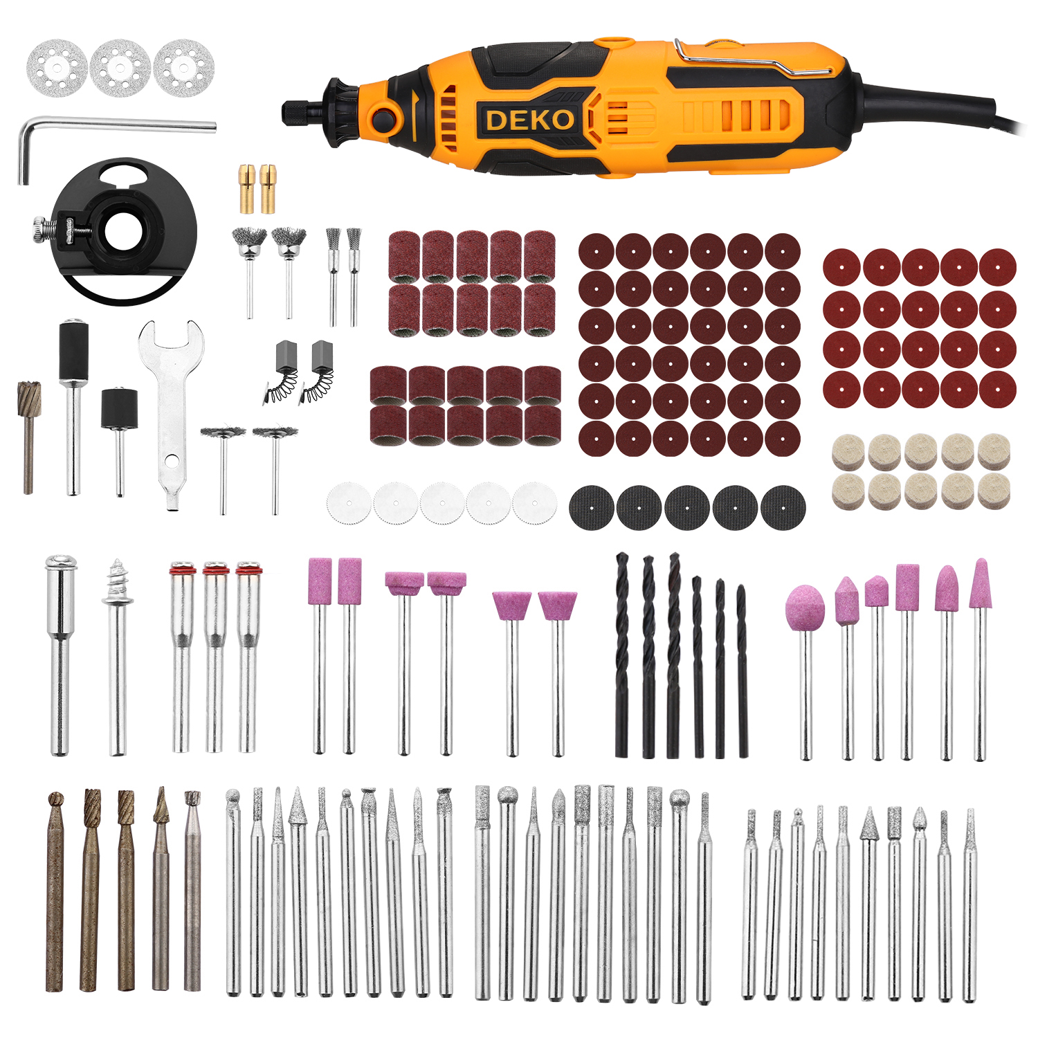 Электрический гравер 200Вт DEKO DKRT200E + набор аксессуаров 175 штук -  отзывы покупателей на Мегамаркет | 600003489469