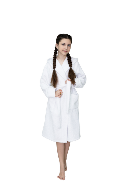 Купить халат детский Bio-Textiles HMW цв. белый р. 134, цены на Мегамаркет  | Артикул: 600008602025