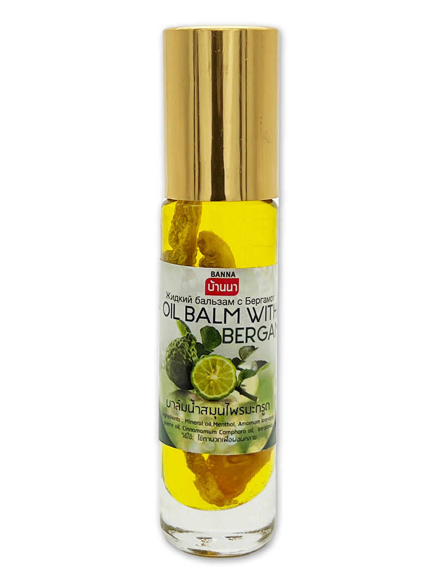 Бальзам - ингалятор Banna Oil Balm With Bergamot60 c эфирными маслами и  бергамотом 10 г – купить в Москве, цены в интернет-магазинах на Мегамаркет