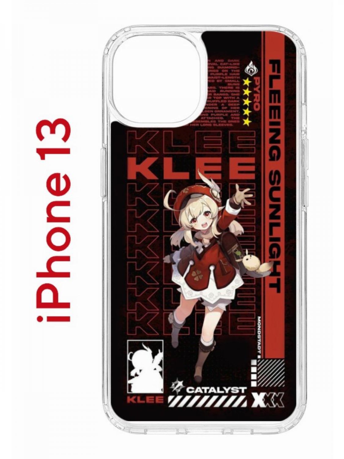 Чехол на iPhone 13 с принтом Kruche Print Klee Genshin, бампер с защитой  камеры, купить в Москве, цены в интернет-магазинах на Мегамаркет