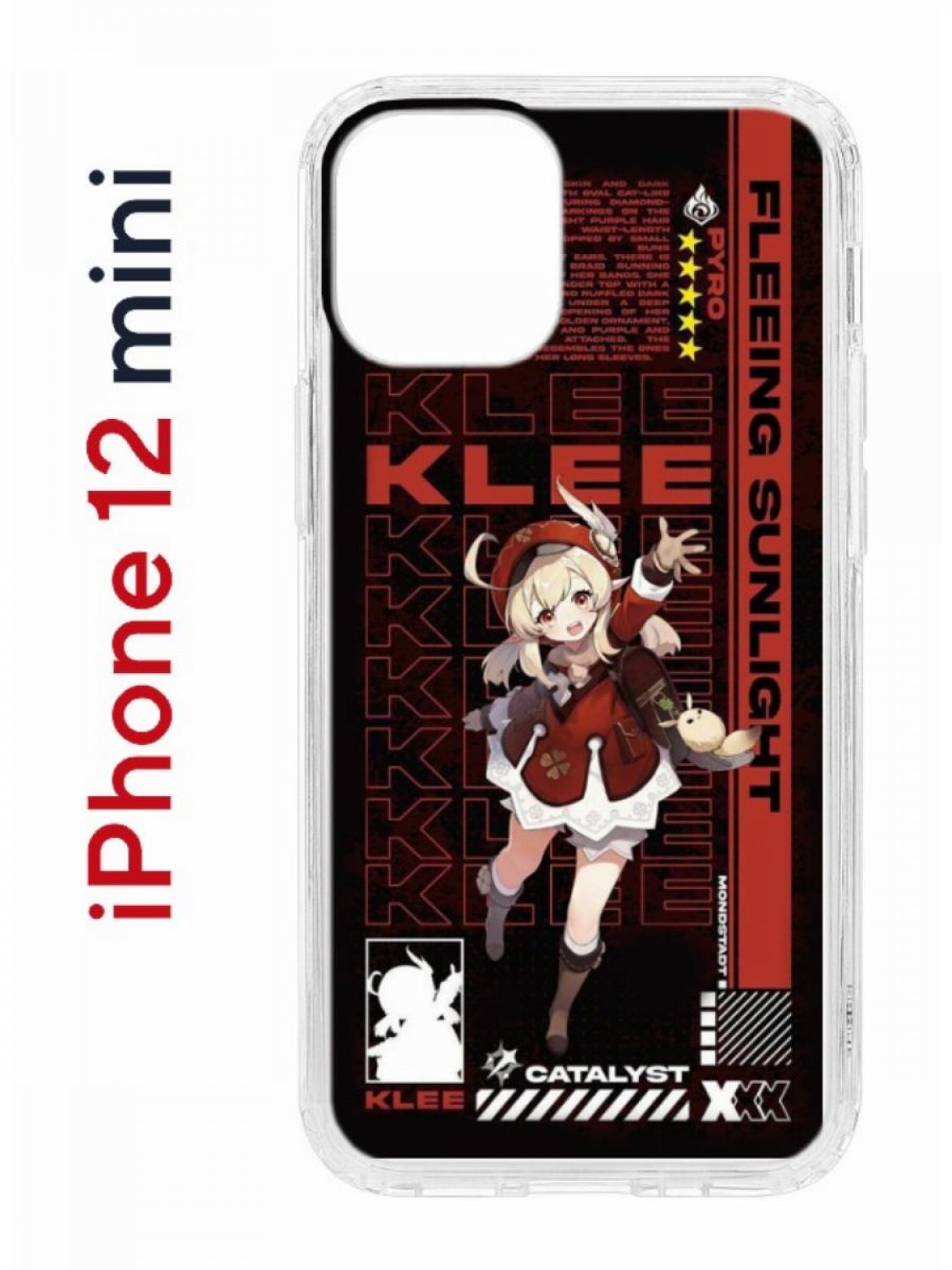 Чехол на iPhone 12 mini с принтом Kruche Print Klee Genshin, бампер с  защитой камеры, купить в Москве, цены в интернет-магазинах на Мегамаркет