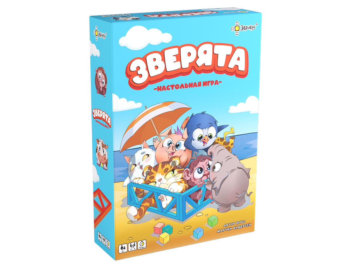 Купить игра настольная Эврикус Зверята, BG-17073, цены на Мегамаркет |  Артикул: 600009831540