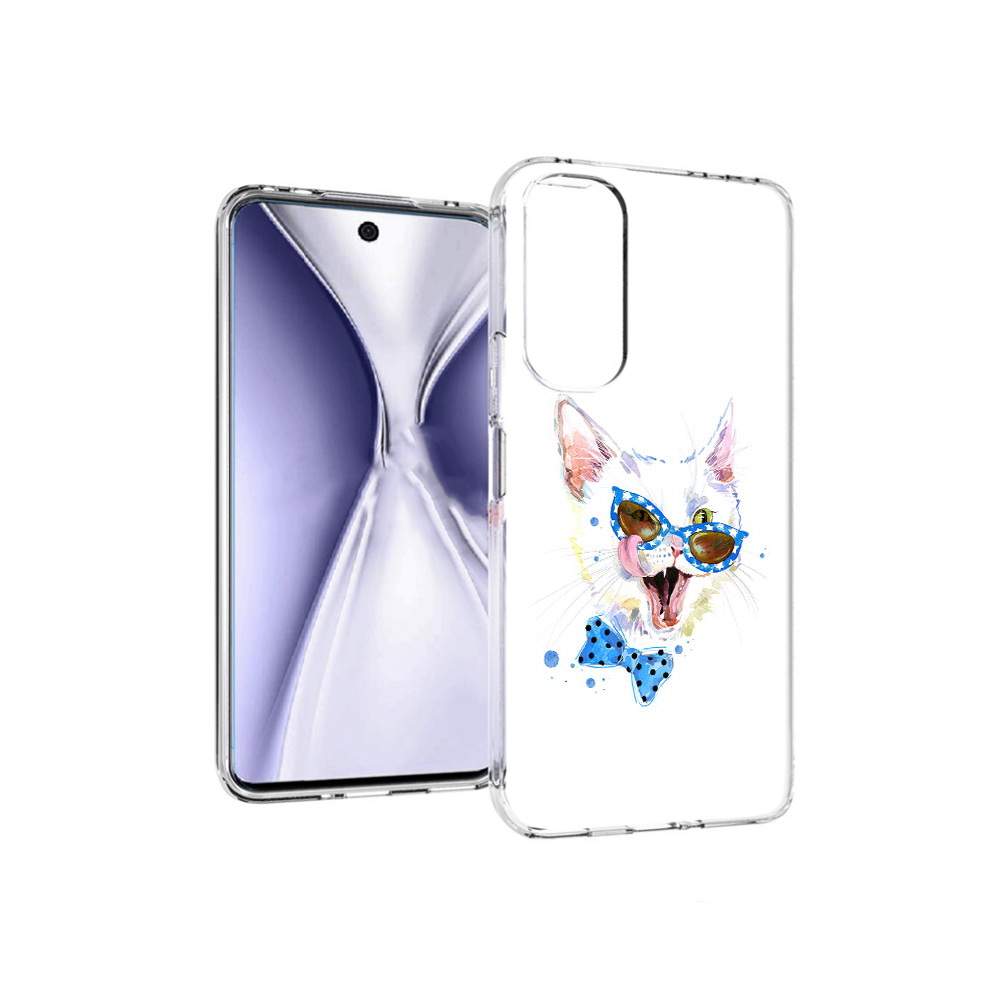 Чехол MyPads Tocco для Huawei Honor X20 белый кот, купить в Москве, цены в  интернет-магазинах на Мегамаркет