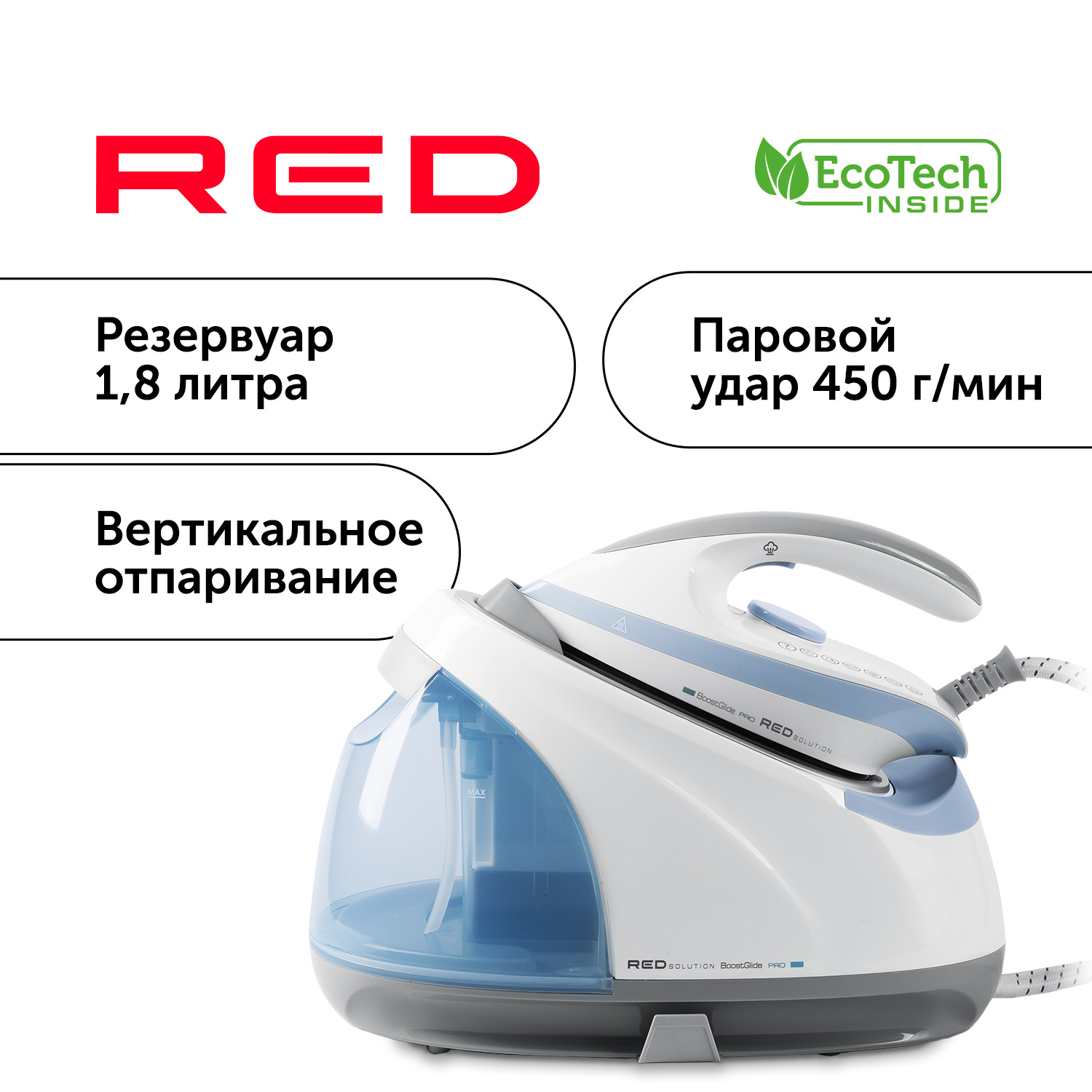 Парогенератор RED SOLUTION RSS-5906 белый, голубой, купить в Москве, цены в  интернет-магазинах на Мегамаркет