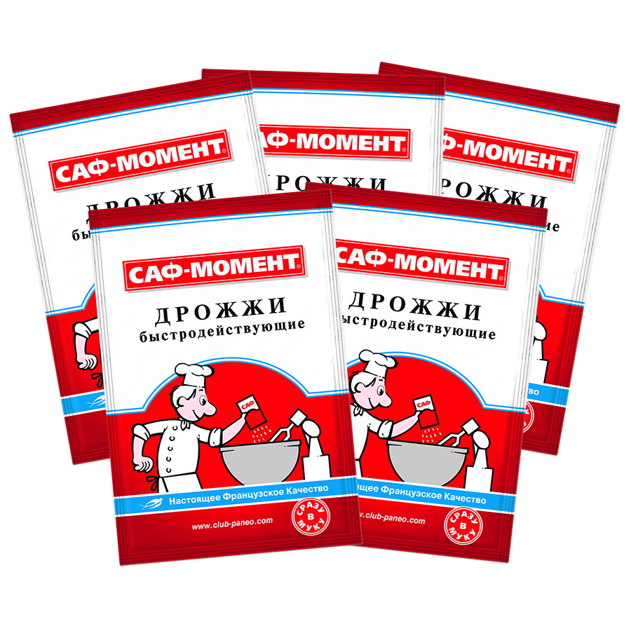 Дрожжи Саф-момент быстродействующие 11 г*5 - отзывы покупателей на  Мегамаркет