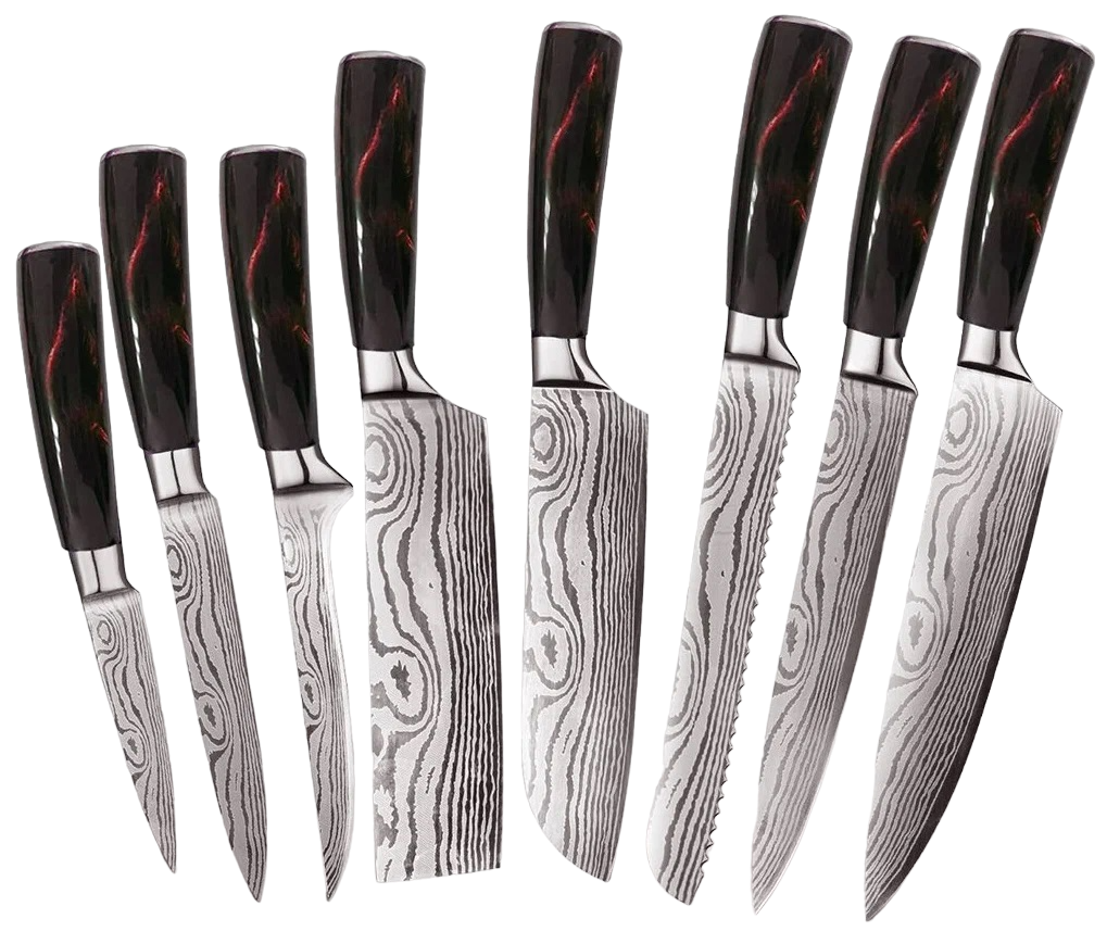 Набор кухонных ножей Xiaomi Spetime 8-Pieces Kitchen Knife Set Green  (GE03KN8) купить в интернет-магазине, цены на Мегамаркет