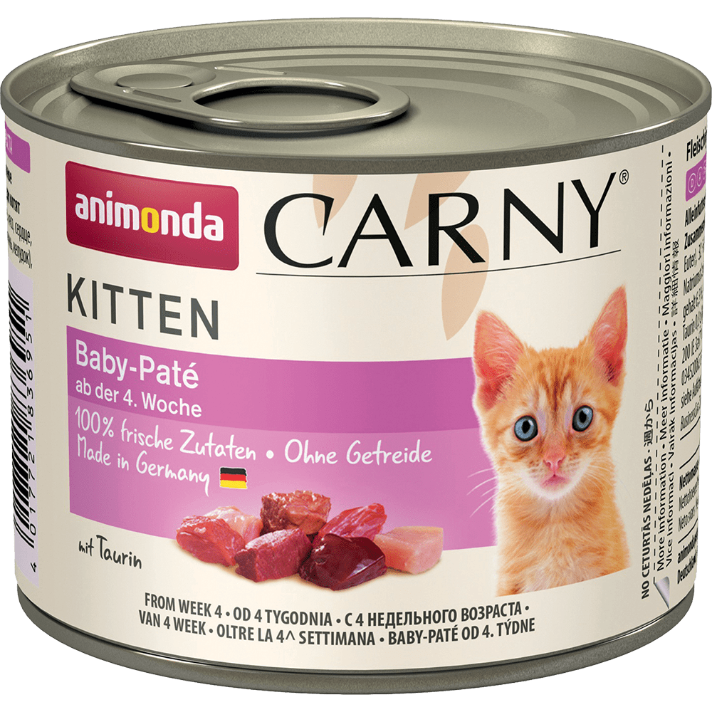 Купить консервы для котят Animonda Carny Kitten, говядина, курица, 200г,  цены в Москве на Мегамаркет | Артикул: 100016182203