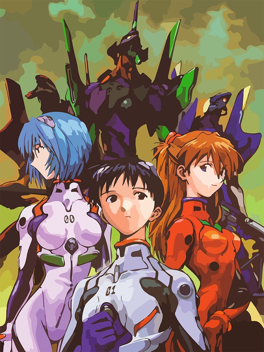 Отзывы - картина по номерам Бруталити Аниме Евангелион 6466 В 30х40 см - ма...