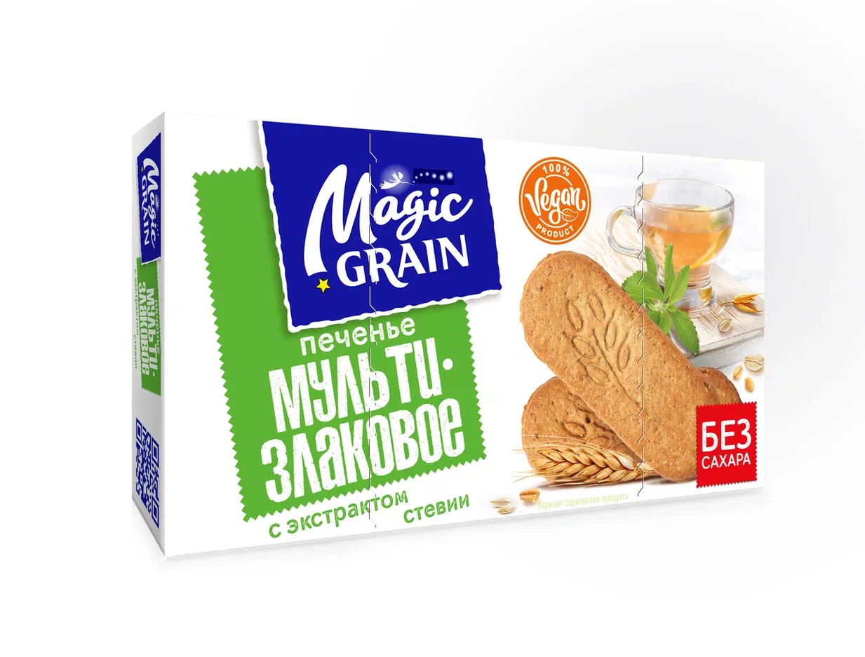 Печенье сдобное Magic Grain мультизлаковое, с экстрактом стевии, 150 г -  отзывы покупателей на маркетплейсе Мегамаркет | Артикул: 100024355121