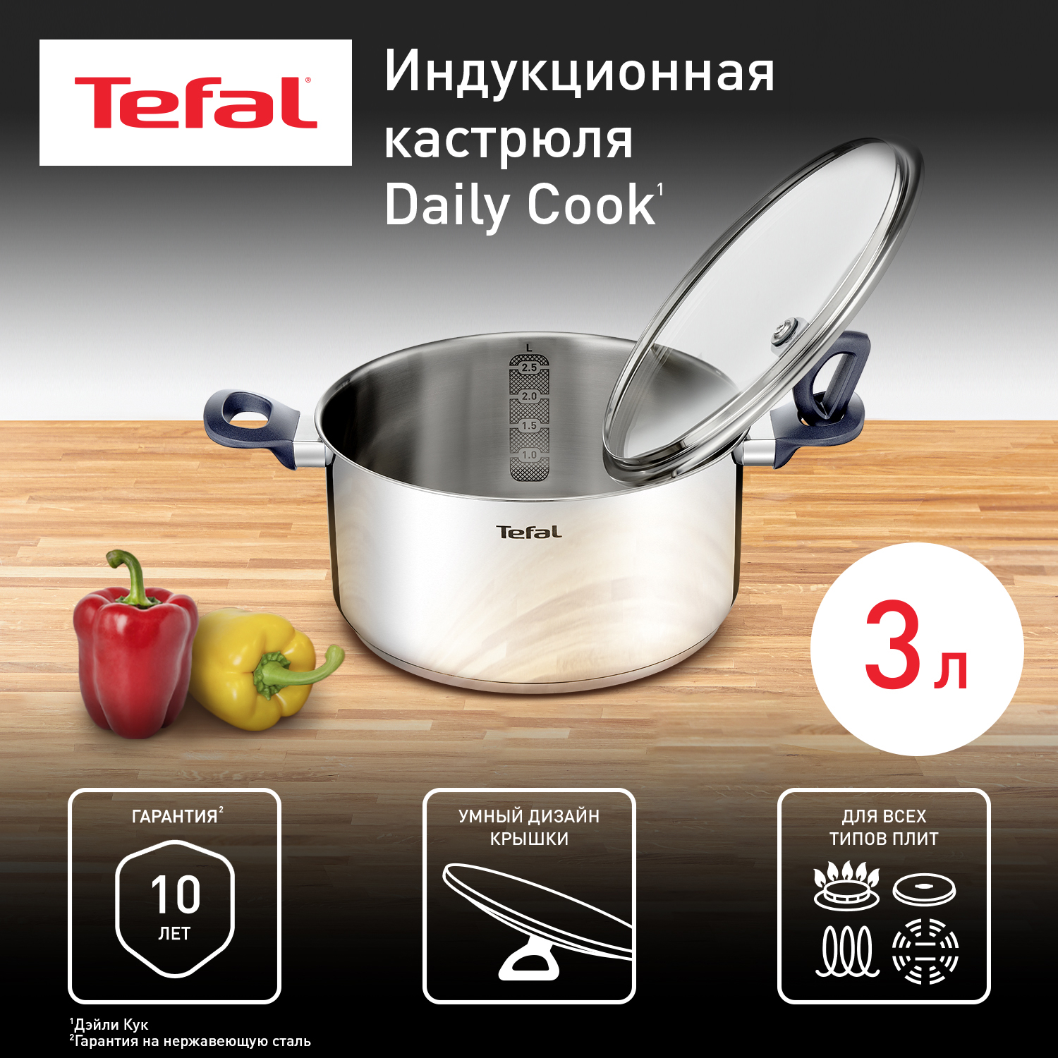 Кастрюли из нержавеющей стали Тефаль - купить кастрюли из нержавеющей ...