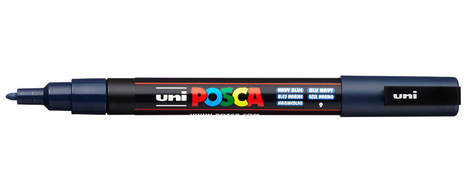 Uni POSCA PC 3M 0 9 1 3 navy blue