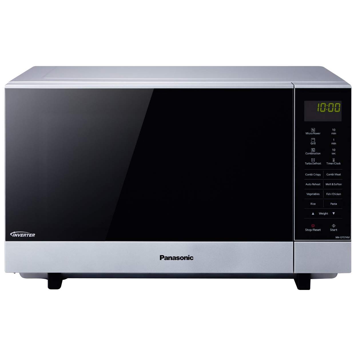 Микроволновая печь с грилем Panasonic NN-GF574MZPE silver/black - отзывы  покупателей на маркетплейсе Мегамаркет | Артикул: 100023254622