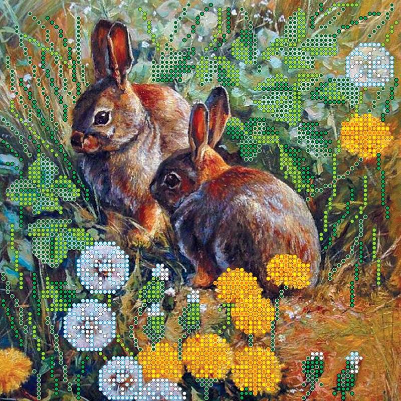 Кролик с тюльпаном, схема для вышивки, арт. АП Анна Петунова | Купить онлайн на баштрен.рф