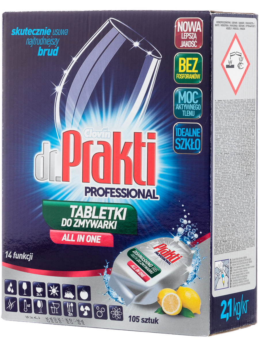 Таблетки для посудомоечных машин Dr.Prakti Professional 2.1 кг 105 шт -  отзывы покупателей на маркетплейсе Мегамаркет | Артикул: 100024564256