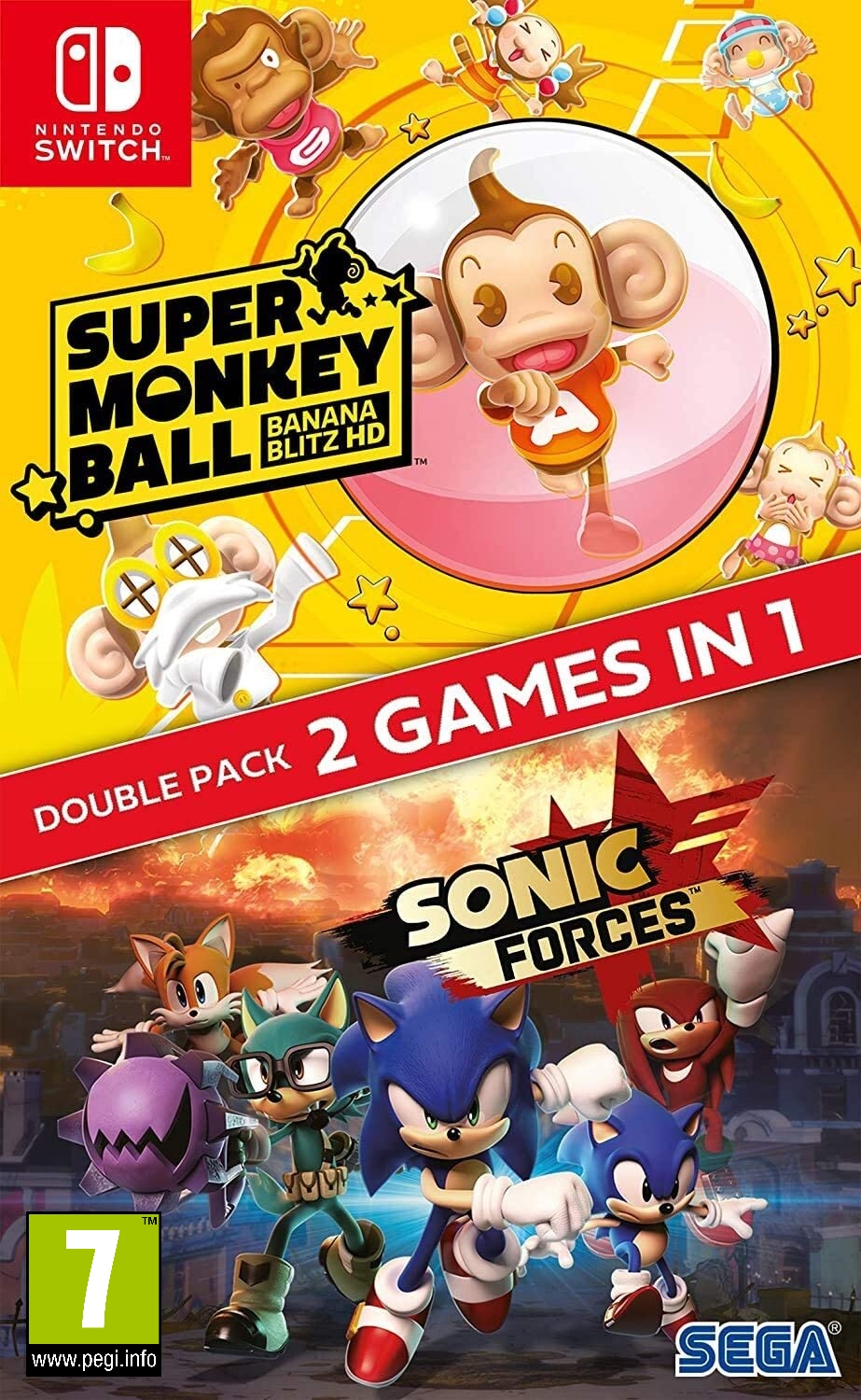 Игра Sonic Forces + Super Monkey Ball: Banana Blitz HD (Switch), купить в  Москве, цены в интернет-магазинах на Мегамаркет