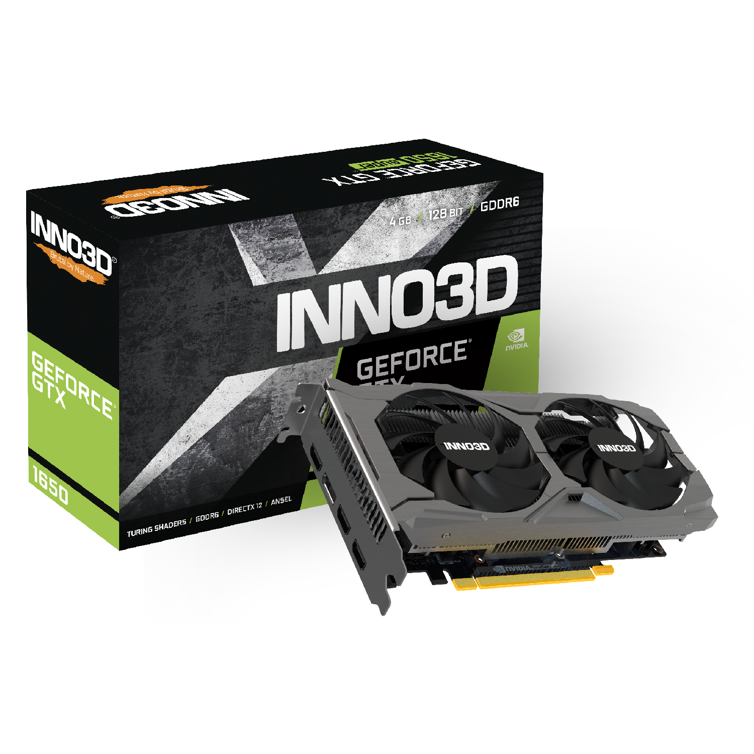 Видеокарта INNO3D GeForce GTX 1650 TWIN X2 OC 4 ГБ N16502-04D6X-171330N -  характеристики и описание на Мегамаркет | 600015063961