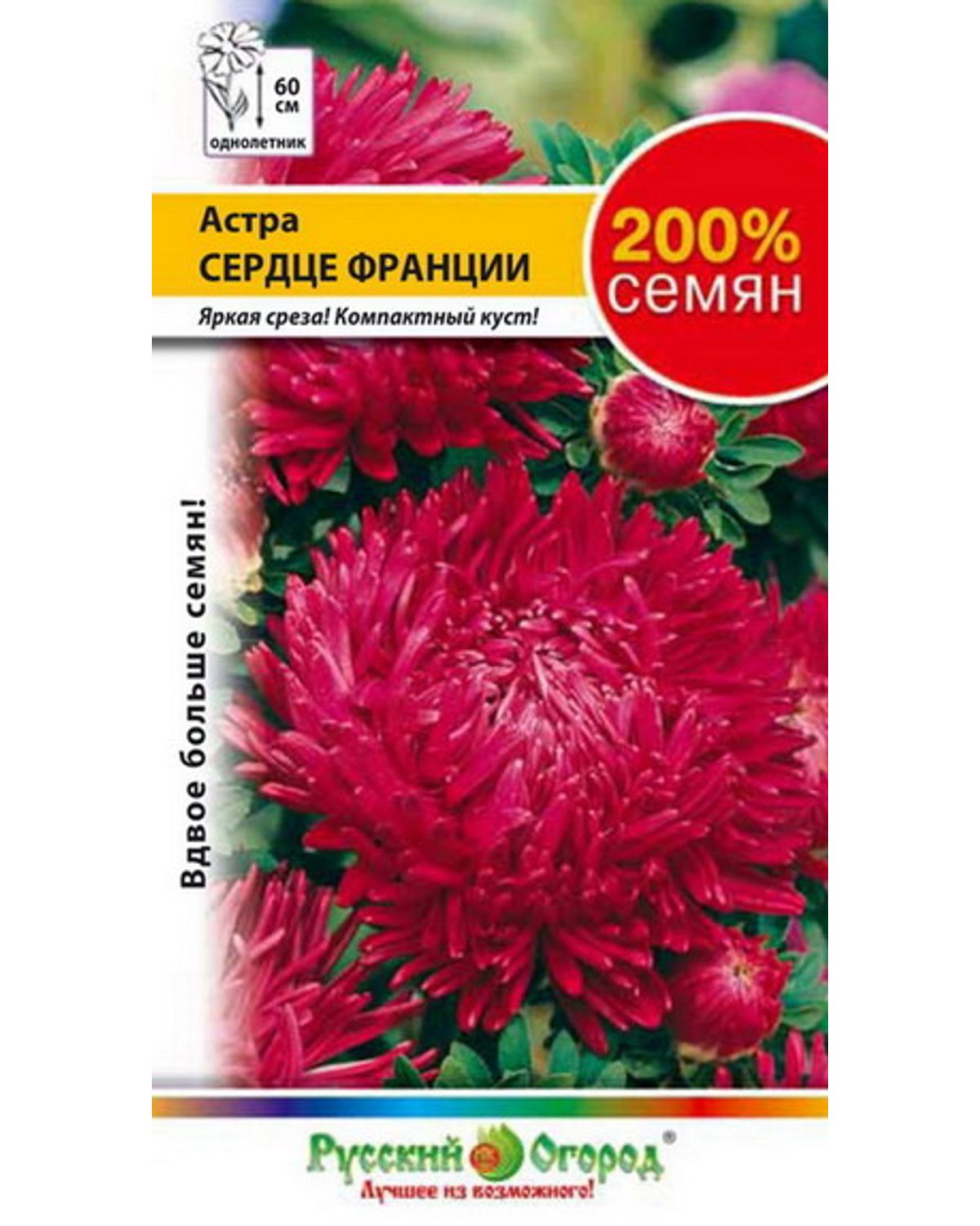 Семена цветов Русский огород 711580 Астра Сердце Франции 0,5 г - отзывы  покупателей на Мегамаркет | 100026688249