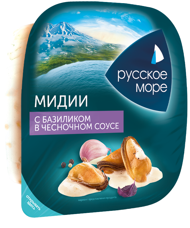 русское море мидии с овощами 150 г