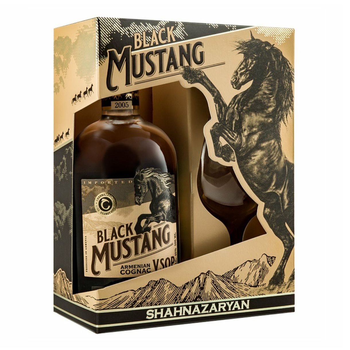 Коньяк Black Mountain VSOP Армянский VSOP 40% 0,5 л с бокалом - купить в  Москве, цены на Мегамаркет | 100063262137