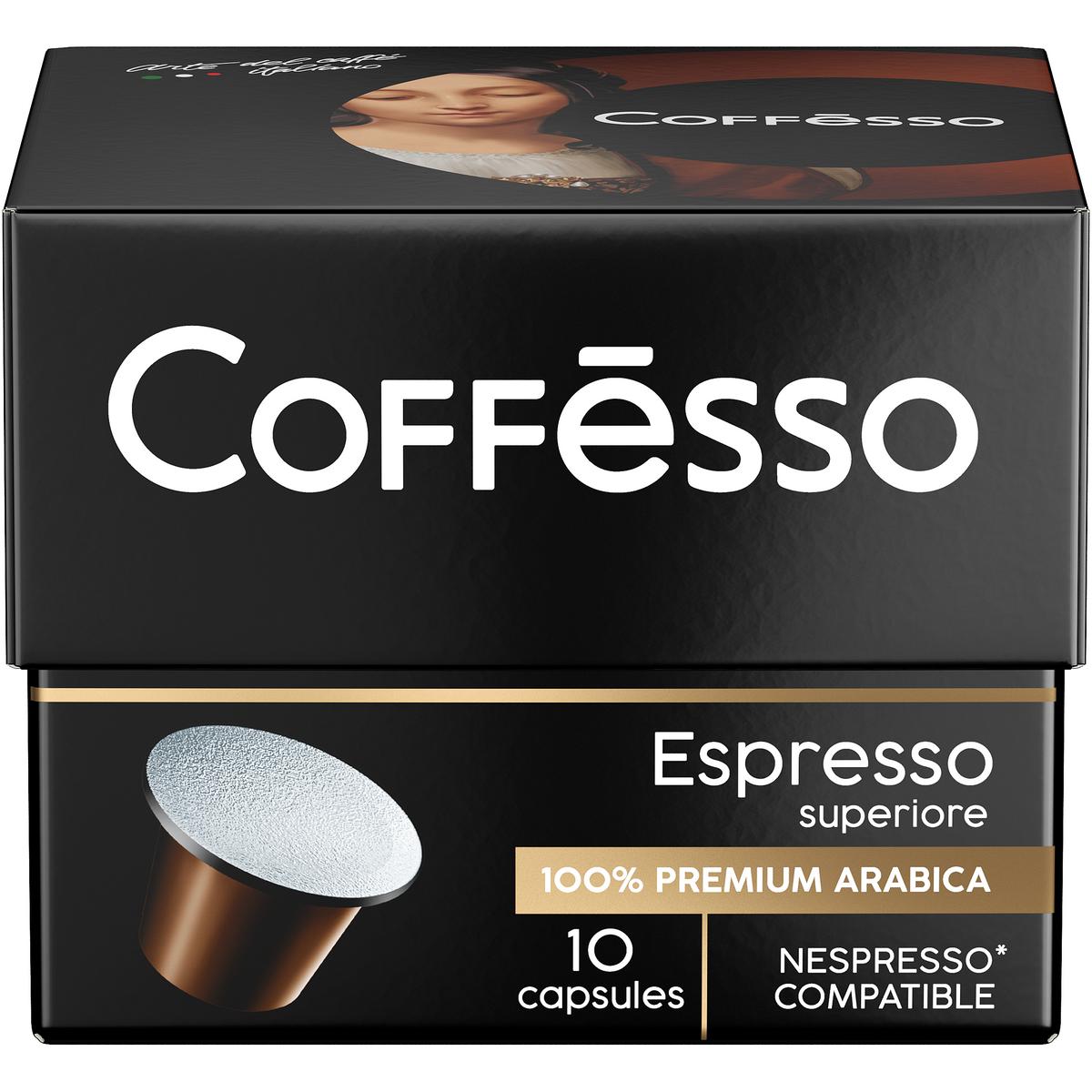 Кофе Coffesso Espresso Superiore в капсулах 10 штук - отзывы покупателей на  маркетплейсе Мегамаркет | Артикул: 100023256316