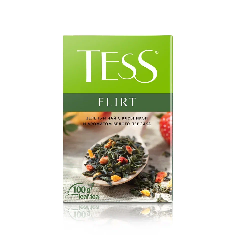 Чай зелёный Tess Flirt, листовой, 100 г - отзывы покупателей на  маркетплейсе Мегамаркет | Артикул: 100023256707