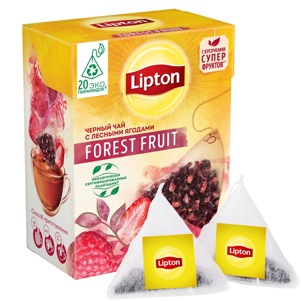 Чай черный Lipton forest fruit 20 пакетиков - отзывы покупателей на  маркетплейсе Мегамаркет | Артикул: 100023256793