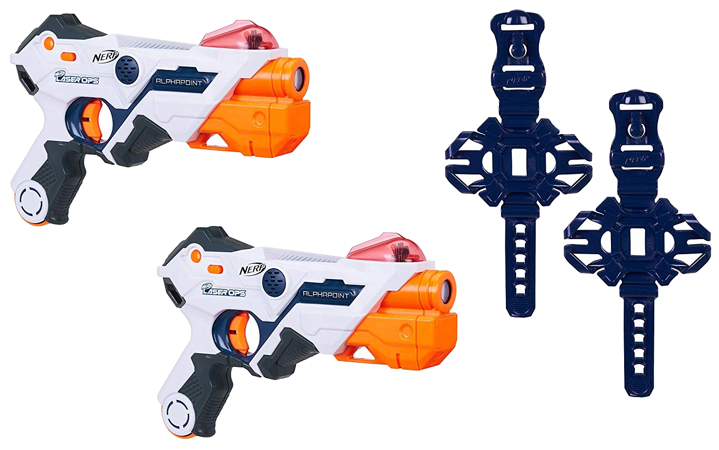 Купить hasbro Nerf E2281 Нерф Игровой набор 2 бластера с аксессуарами Лазер  Опс Альфапоинт, цены на Мегамаркет