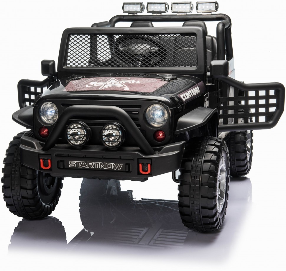 Детский электромобиль джип XMX с полным приводом (черный, EVA, 12V) -  XMX618-4WD-BLACK - отзывы покупателей на Мегамаркет