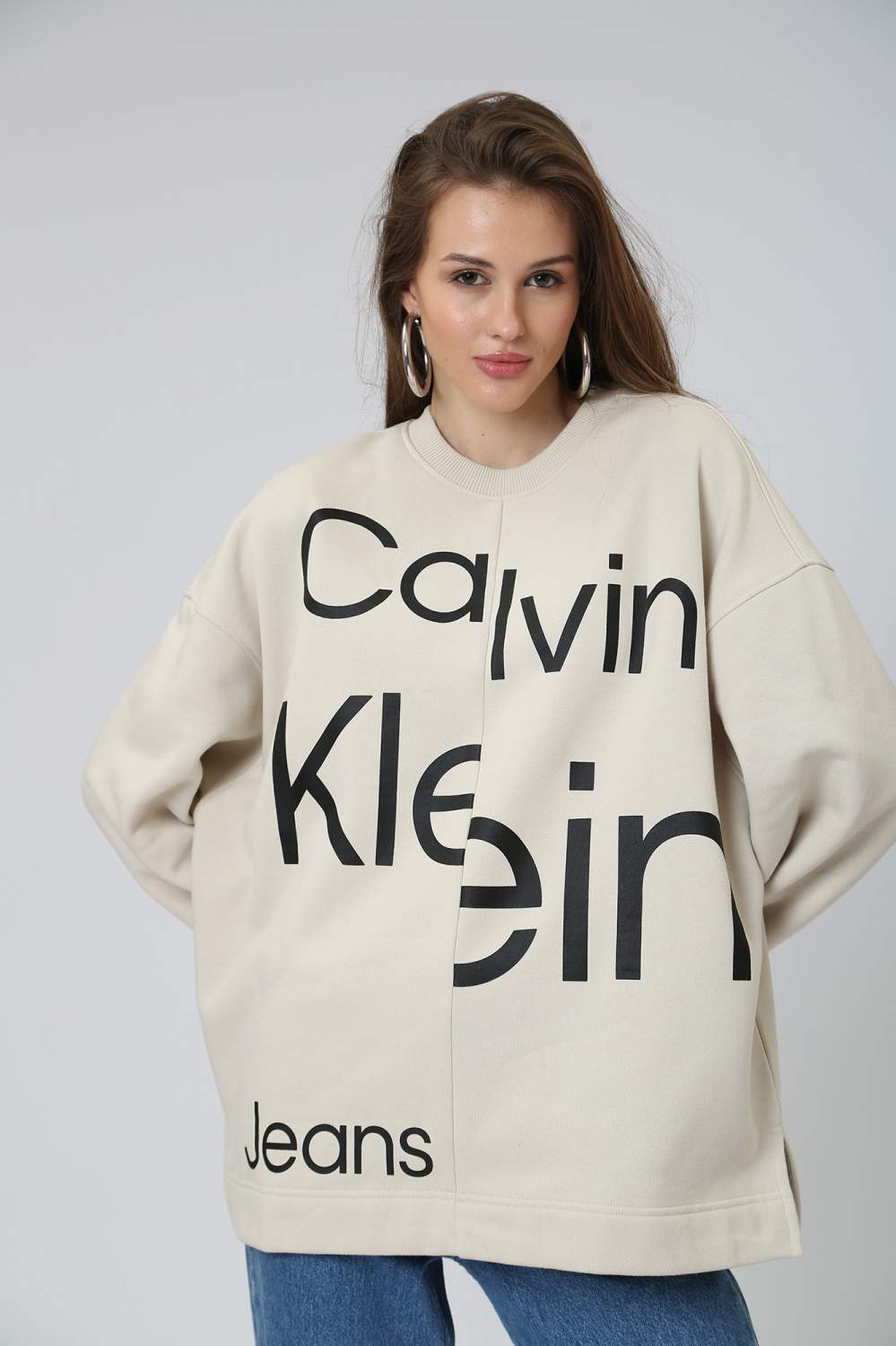 Calvin klein clearance jeans logo sweatshirt