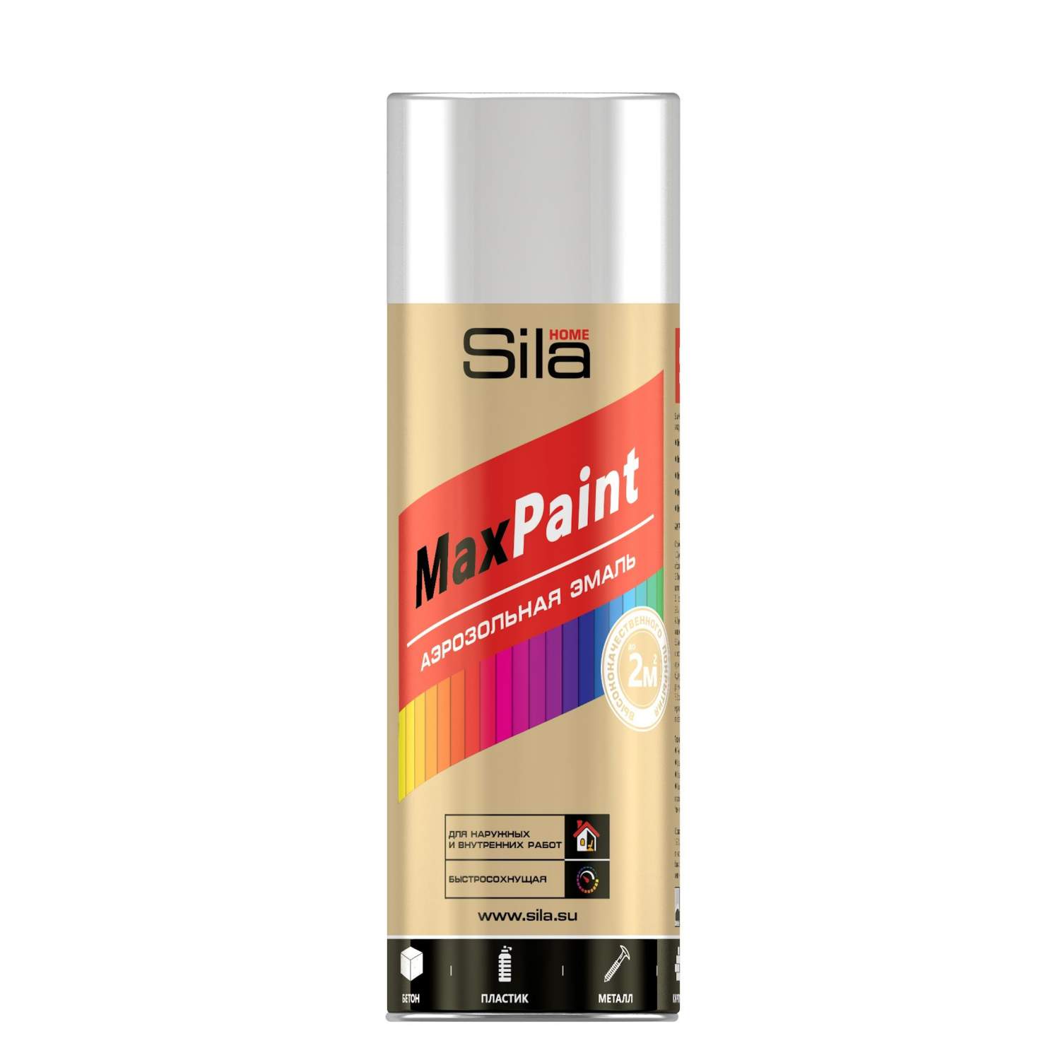 Аэрозольная краска Sila Max Paint универсальная, RAL9003, белая матовая,  520 мл - отзывы покупателей на Мегамаркет | 600005243467