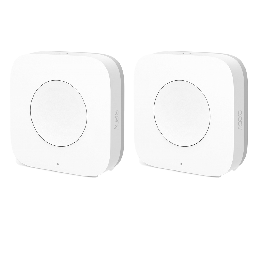 Беспроводной мини-выключатель Aqara Wireless Mini Switch (WXKG11LM) - 2шт -  купить в Москве, цены на Мегамаркет