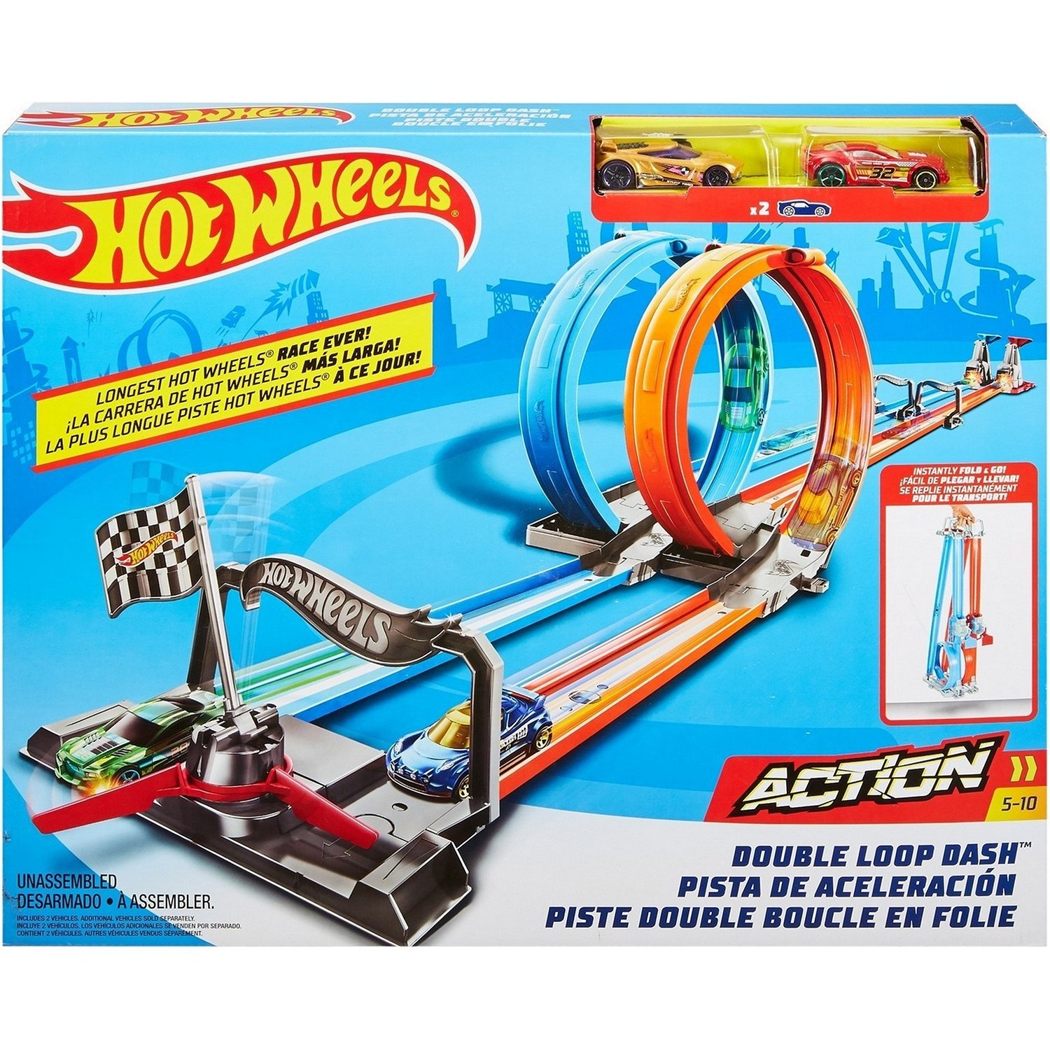 Купить hot Wheels Игровой набор Скоростные мертвые петли GFH85, цены на  Мегамаркет