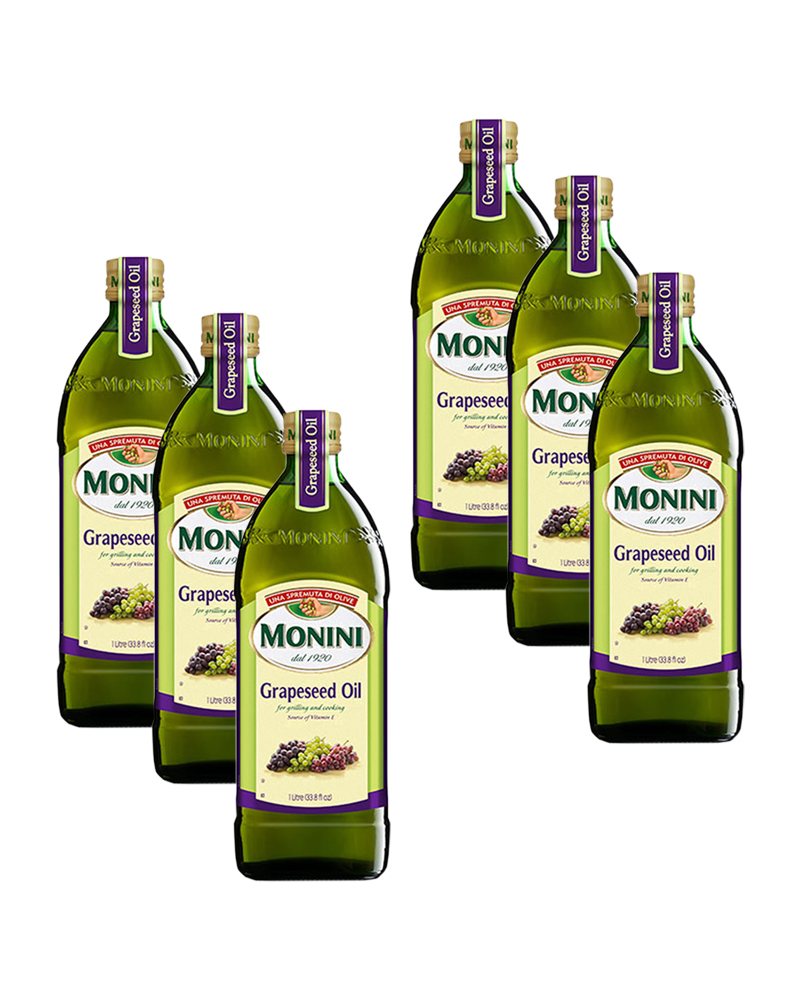 Масло Monini Grapeseed Oil из виноградных косточек 1 л - 6 шт – купить в  Москве, цены в интернет-магазинах на Мегамаркет