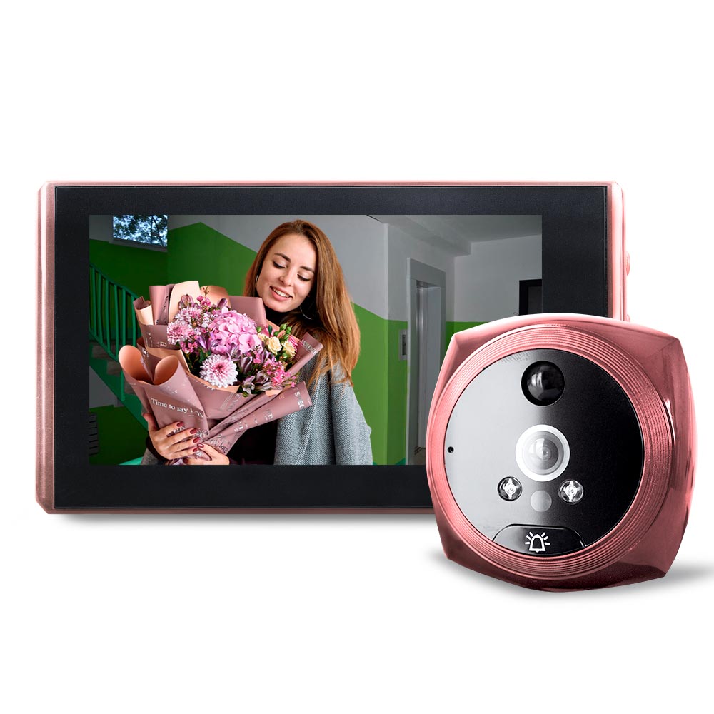 Видеоглазок в дверь с записью на SD карту, звонком и датчиком движения ...