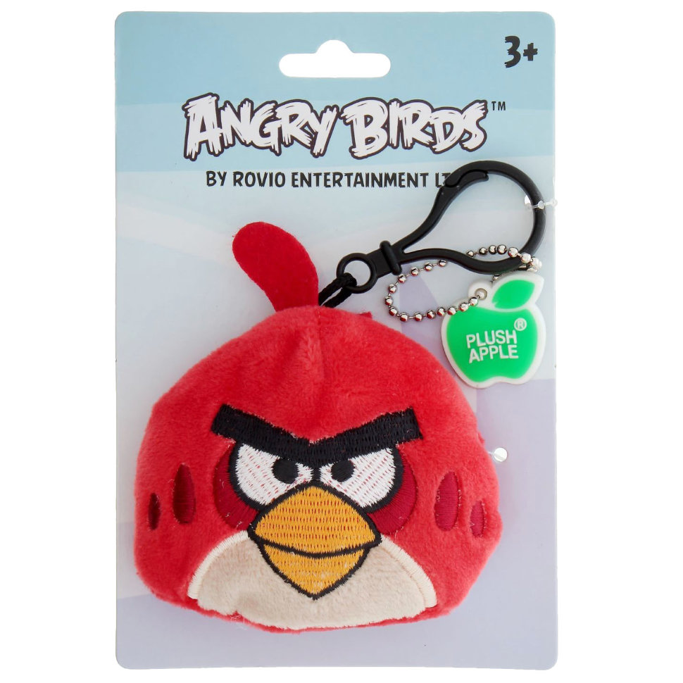 Купить мягкая игрушка-брелок Angry Birds Красная злая птичка Red Bird, 7  см, красный GT6367-R, цены на Мегамаркет