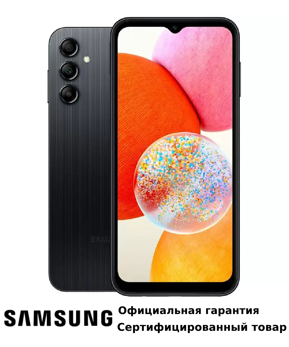 Смартфон Samsung Galaxy A14 4/64GB Black - отзывы покупателей на Мегамаркет