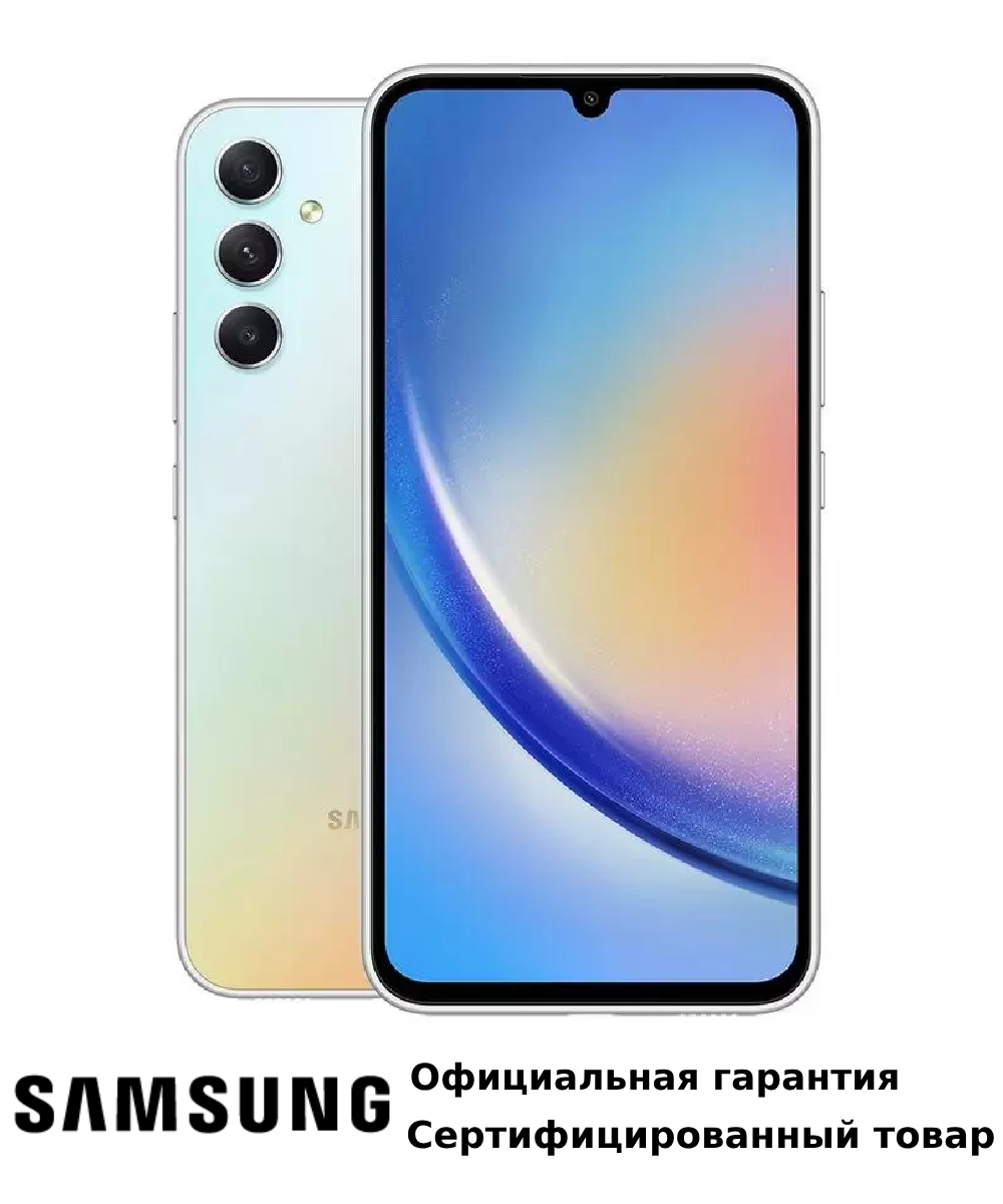 Смартфон Samsung Galaxy A34 8/256GB Silver - отзывы покупателей на  маркетплейсе Мегамаркет | Артикул: 100056485484