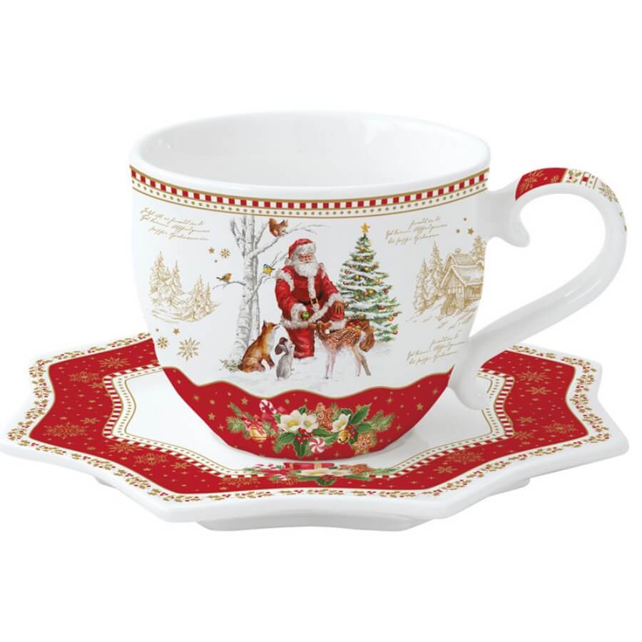 Блюдце для чашки чайно-кофейной Dibbern Белый декор 15 см, фарфор костяной
