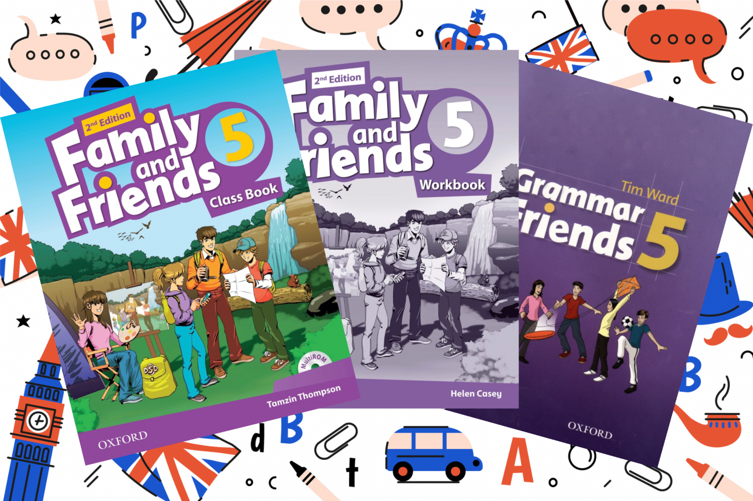 Family and Friends 5 Class Book, Family and Friends 5 Workbook, Grammar ...