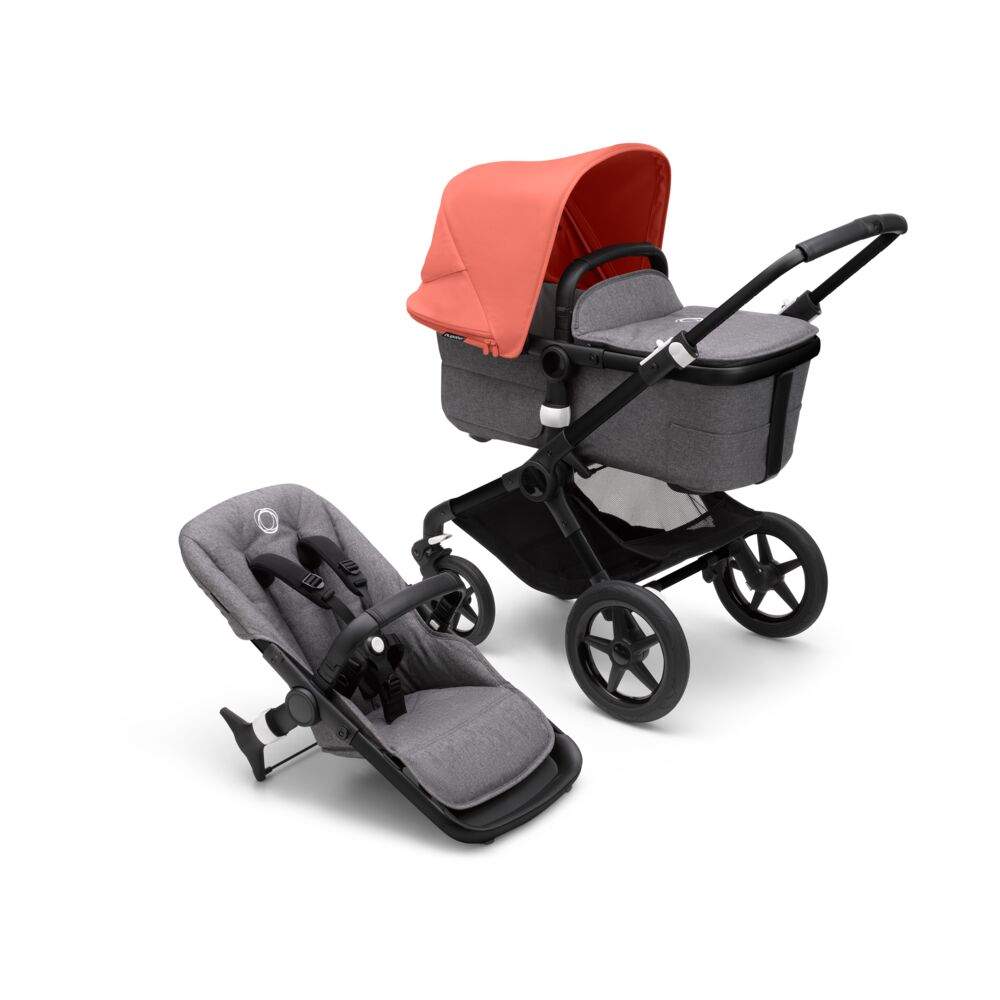 2 1 Bugaboo fox3 black grey melange sunrise red