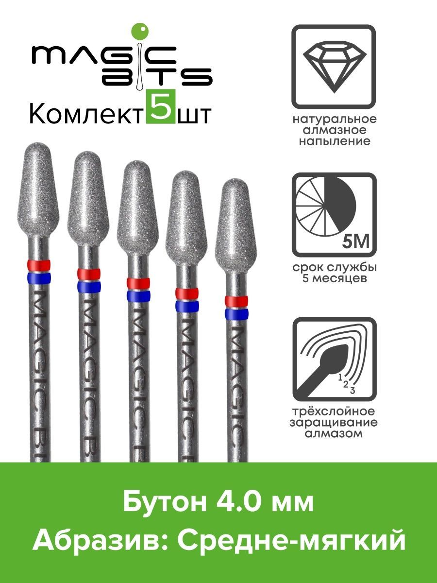 Фрезы для аппаратного маникюра Magic Bits - купить фрезы для ...