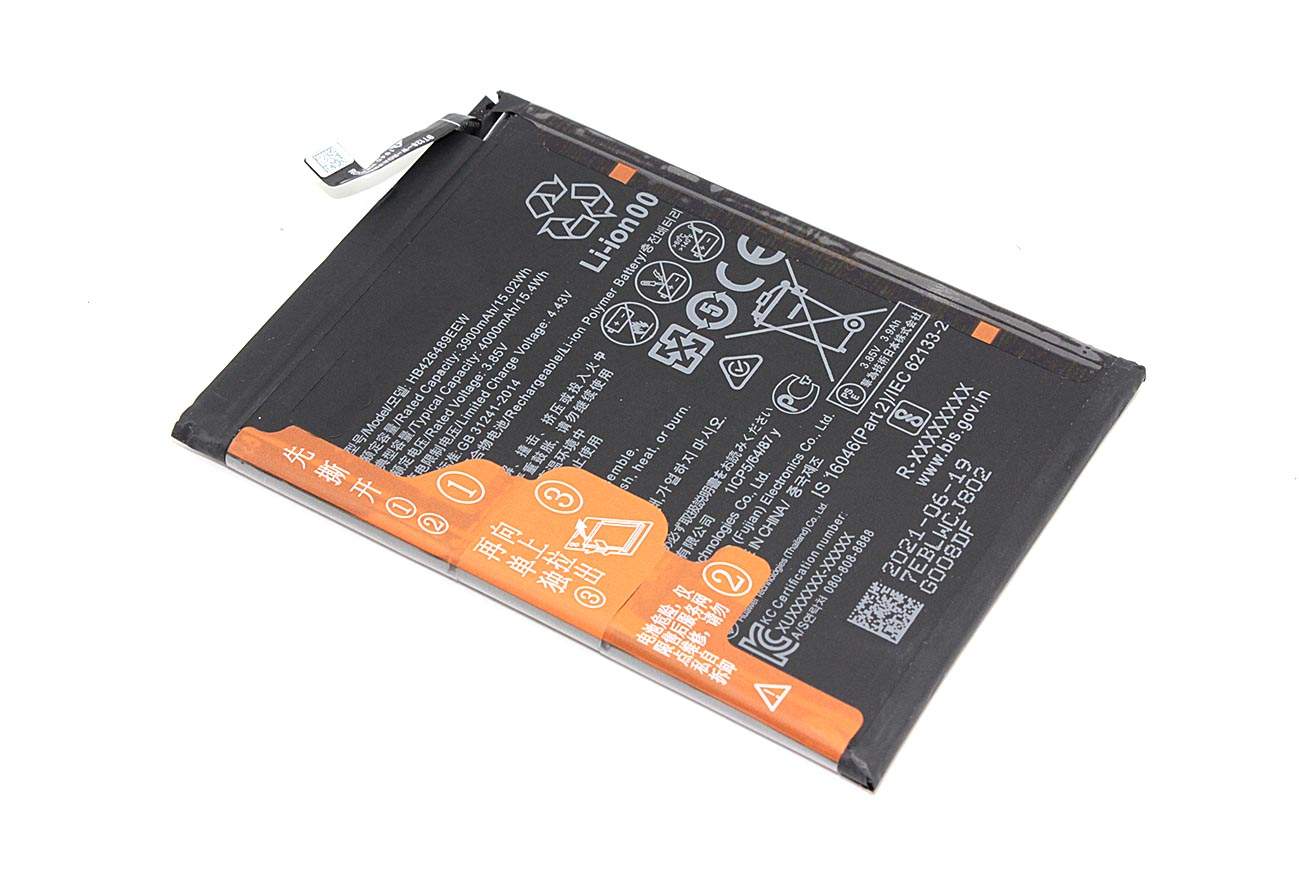 Аккумуляторная батарея для Huawei Enjoy 10s (HB426489EEW) 3.85V 3900mAh,  купить в Москве, цены в интернет-магазинах на Мегамаркет