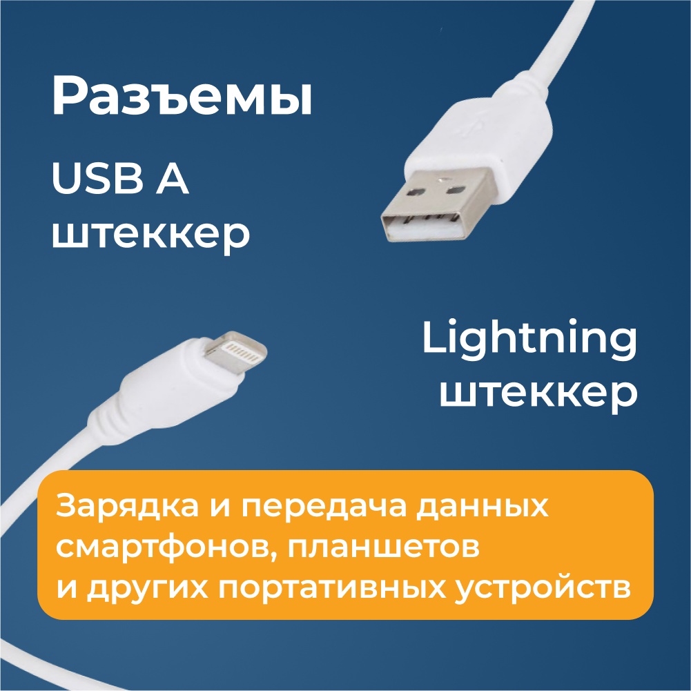 Кабель lightning - usb Filum FL-C-U2-AM-LM-1M-W 1 м белый, купить в Москве,  цены в интернет-магазинах на Мегамаркет