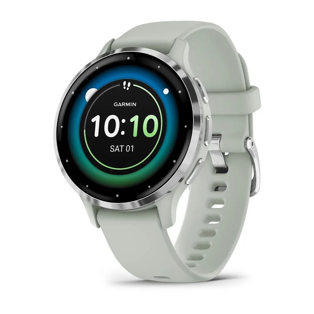 Смарт-часы Garmin Venu 3S Sage Gray Passivated, цвет светло-зеленый, купить  в Москве, цены в интернет-магазинах на Мегамаркет