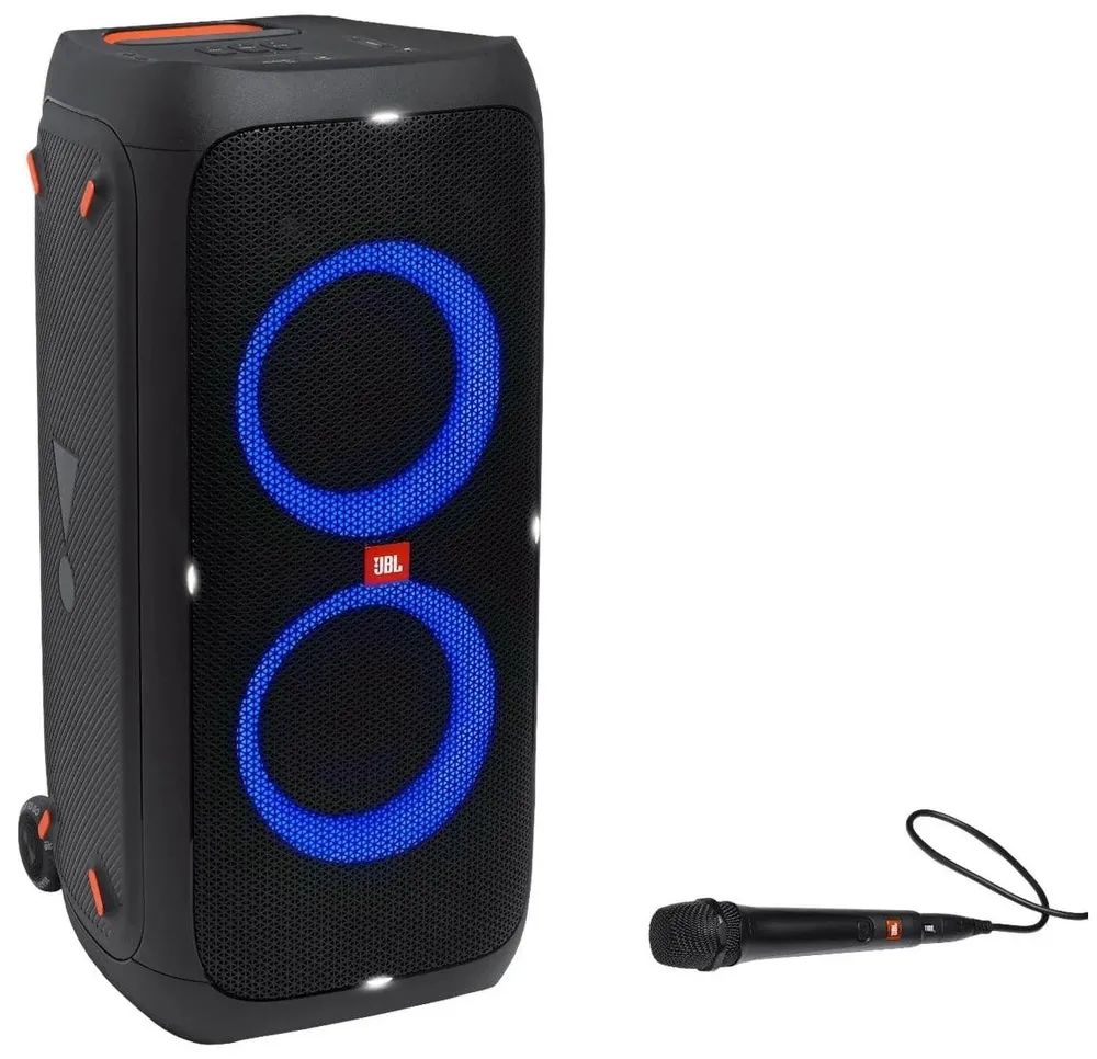 Портативная колонка JBL Partybox 310 Black + микрофон (JBLPARTYBOX310MC),  купить в Москве, цены в интернет-магазинах на Мегамаркет