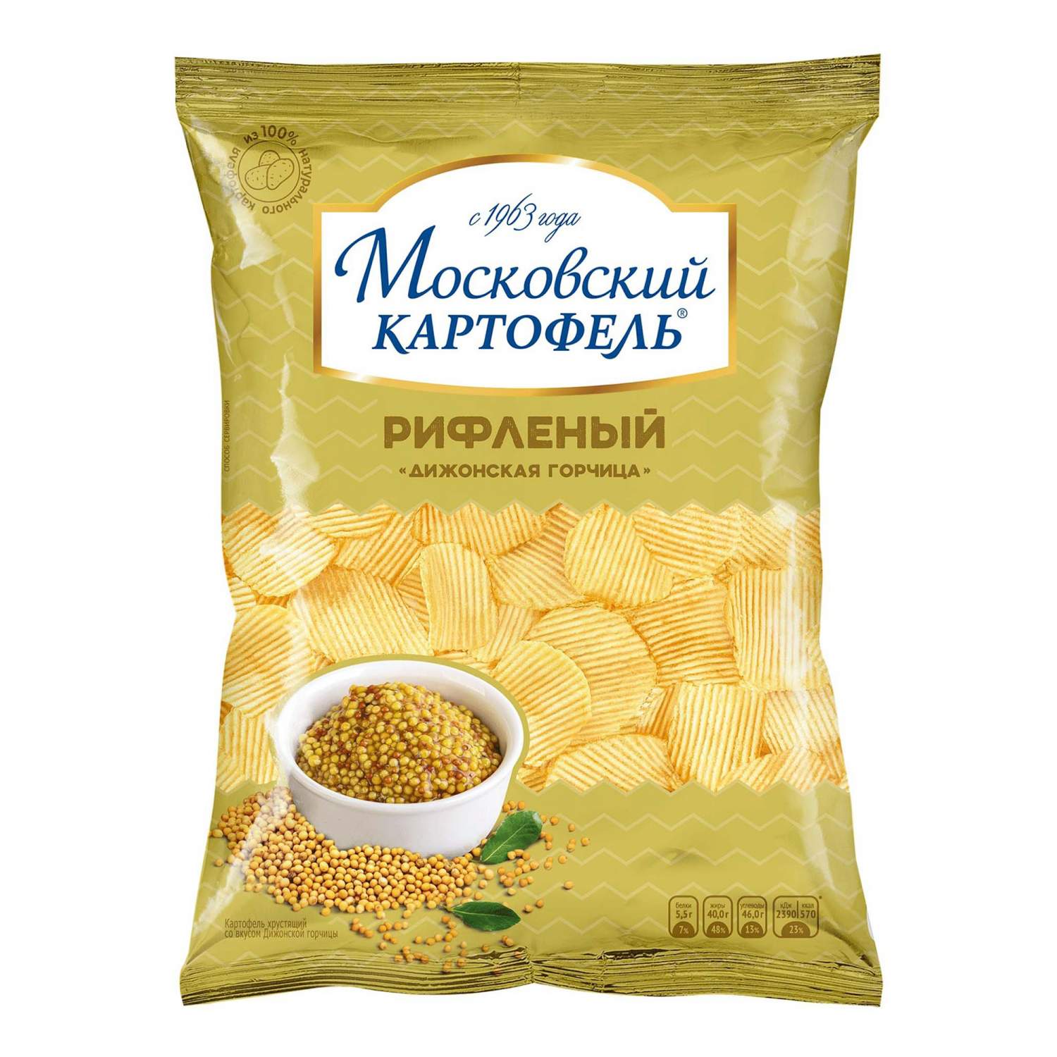 Купить чипсы Московский Картофель дижонская горчица 130 г, цены на  Мегамаркет | Артикул: 100053550323